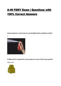 A-49 FDNY Exam &vert; Questions with 100&percnt; Correct Answers