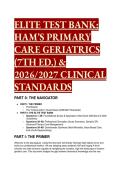Elite Test Bank & Study Guide&colon; Ham's Primary Care Geriatrics &lpar;7th Edition&rpar; &plus; 2026&sol;2027 Clinical Standards