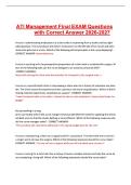 ATI Management Final EXAM Questions with Correct Answer 2026-2027