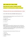 UNE CHEM 1011 FINAL EXAM 2026&sol;2027 &vert; General Chemistry &vert; University of New England &vert; 100 Questions w&sol; Correct Answers & Detailed Rationales &vert; Pass Guaranteed - A&plus; Graded