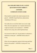 PALS HeartCode Exam &colon; Latest Questions & Correct Answers &vert; Complete Study Guide