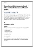 Connecticut Real Estate Salesperson Exam &lpar;2 Versions&rpar; &vert; Latest Verified Questions and Detailed Answers