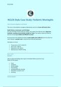 NCLEX-Style Case Study&colon; Pediatric Meningitis