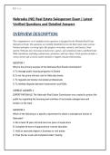 Nebraska &lpar;NE&rpar; Real Estate Salesperson Exam &vert; Latest  Verified Questions and Detailed Answers