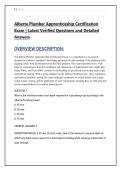 Alberta Plumber Apprenticeship Certification Exam &vert; Latest Verified Questions and Detailed  Answers 