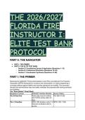 2026&sol;2027 Florida Fire Instructor I Certification&colon; Elite Test Bank & NFPA 1020 Study Guide