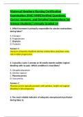 Maternal Newborn Nursing Certification &lpar;RNC-MNN&rpar; Exam Prep &vert; Complete Verified Questions & Answers &vert; Detailed Rationales &vert; Already Graded A&plus;