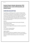 Kentucky Property Valuation Administrator &lpar;PVA&rpar;  Certification Exam &vert; Latest Verified Questions and Detailed Answers