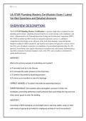 UA STAR Plumbing Mastery Certification Exam &vert; Latest  Verified Questions and Detailed Answers 