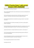 CSMLS Practice Exam 1 with correct answers 100&percnt; 2025&2026