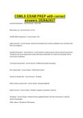 CSMLS EXAM PREP with correct answers 2026&2027