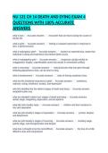 NU 131 CH 14 DEATH AND DYING EXAM 4 QUESTIONS WITH 100&percnt; ACCURATE ANSWERS 