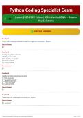 Python Coding Specialist Exam 110&plus; &lpar;Latest 2025-2026 Edition&rpar; 100&percnt; Verified Q&A &plus; Answer Key Solutions