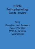 NR283 Pathophysiology Exam 1 Review PDF &vert; Nursing Study Guide & Exam Prep