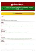 python exam 1 60&plus; &lpar;Latest 2025-2026 Edition&rpar; 100&percnt; Verified Q&A &plus; Answer Key Solutions