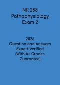NR 283 Pathophysiology Exam 2 Questions & Answers PDF &vert; Nursing Study Guide & Test Prep