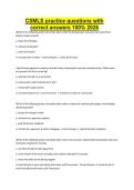 CSMLS practice questions with correct answers 100&percnt; 2026