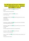 Nur 280 Fluid and Electrolyte Imbalances-  Exam 1 UPDATED ACTUAL   Questions  and CORRECT Answers