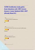 CCMA Certification study guide &vert; Exam Questions with 100&percnt; Correct Answers &vert; Latest Updated 2026 &vert; 2027 &lpar;Already Rated A&plus;&rpar;     