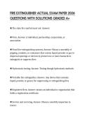 FIRE EXTINGUISHER ACTUAL EXAM PAPER 2026 QUESTIONS WITH SOLUTIONS GRADED A&plus;