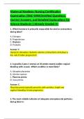  Maternal Newborn Nursing Certification &lpar;RNC-MNN&rpar; Exam Prep &vert; Complete Verified Questions & Answers &vert; Detailed Rationales &vert; Already Graded A&plus;