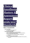 Elite Clinical Anesthesia Test Bank & Study Guide&colon; Barash&comma; Cullen&comma; and Stoelting's 9th Edition &plus; 2026&sol;2027 ASA Standards