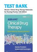 Test Bank For Abrams&rsquo; Clinical Drug Therapy Rationales for Nursing Practice 13th Edition Geralyn Frandsen&period; ISBN&colon;978-1975222321&period;All Chapters With Questions  and verified Answers&period;