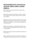 FIRE EXTINGUISHER SAFETY EXAM 2026 FULL QUESTIONS VERIFIED CORRECT ANSWERS GRADED A&plus;