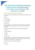 NFHS Basketball Exam 2026&sol;2027 Actual Exam &vert; Complete Questions and Verified Answers &vert; Latest Updated Version Graded A&plus; &vert; Pass Guaranteed - A&plus; Graded