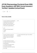 ATI RN Pharmacology Proctored Exam 2026 Exam Questions with 100&percnt; Correct Answers &vert; Verified &vert; Updated &lpar;Actual Exam&rpar;