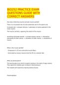 BIO252 PRACTICE EXAM QUESTIONS GUIDE WITH CORRECT ANSWERS