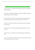 WGU D637 Definitions&vert; Questions with Correct Answers New Update