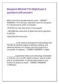 Benjamin Mitchell TTU-ISQS Exam 3 questions with answers