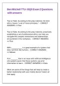 Ben Mitchell TTU- ISQS Exam 2 Questions with answers&period;
