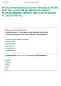 EPA Lead Abatement Supervisor ACTUAL EXAM 2026 COMPLETE QUESTIONS AND CORRECT DETAILED ANSWERSVERIFIED 100&percnt; ALREADY GRADED A&plus;LATEST UPDATE&excl;&excl;