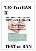Test Bank for Safe Maternity & Pediatric Nursing Care First Edition by Luanne Linnard-Palmer & Gloria Haile Coats ISBN 9780803624948 Chapter 1-40 &vert; Complete Guide A&plus;