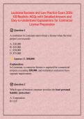 Louisiana Business and Law Practice Exam 2026 &vert; 100 Realistic MCQs with Verified Answers and Detailed Explanations &vert; Contractor License Exam Prep Study Guide