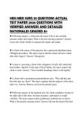 HESI MED SURG 55 QUESTIONS ACTUAL TEST PAPER 2026 QUESTIONS WITH VERIFIED ANSWERS AND DETAILED RATIONALES GRADED A&plus;