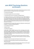 aamc MCAT Psychology Questions and Answers