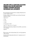 HESI MED SURG 55 QUESTIONS SOLUTION BUNDLE 2026 SOLVED QUESTIONS CORRECT ANSWERS DETAILED RATIONALES 100&percnt; ACCURATE