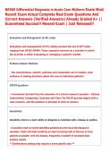 NR569 Differential Diagnosis in Acute Care Midterm Exam Most  Recent Exam Actual Complete Real Exam Questions And  Correct Answers &lpar;Verified Answers&rpar; Already Graded A&plus; &vert;&vert;  Guaranteed Success&excl;&excl; Newest Exam &vert; Just Released&excl;&excl; 