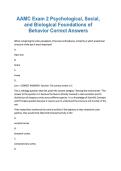 AAMC Exam 2 Psychological&comma; Social&comma;  and Biological Foundations of  Behavior Correct Answers