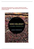 Test Bank&colon; Sociology &mdash; A Global Perspective &vert; Ferrante &vert; 8th Edition &vert; Complete All Chapters &vert; Verified Questions & Answers