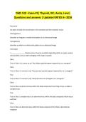DMS 120 - Exam &num;1&vert; Thyroid&comma; IVC&comma; Aorta&comma; Liver&vert; Questions and answers &vert; Updated RATED A&plus; 2026