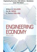 Engineering Economy &lpar;16th Edition&rpar; - Standalone book 16th Edition by William Sullivan &lpar;Author&rpar;&comma; Elin Wicks &lpar;Author&rpar;&comma; C&period; Koelling &lpar;Author&rpar;&comma; C Koelling &lpar;Author&rpar;