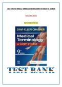 TEST BANK FOR MEDICAL TERMINOLOGY SHORTCOURSE 11TH EDITION BY CHABNER