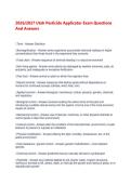 2026&sol;2027 Utah Pesticide Applicator Exam Questions And Answers