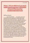 NR 565 Midterm Exam Study Guide 2026&sol;2027 &ndash; Advanced Pharmacology Fundamentals &vert; Latest Updated &vert; Real Exam Questions & Verified Answers &vert; Already Graded A&plus;