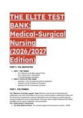 2026&sol;2027 Medical-Surgical Nursing Test Bank &vert; Ignatavicius 10th Edition & NCLEX Next Gen Prep &vert; 88 Q&A with Mentor Analysis