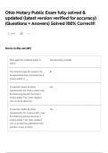 Ohio Notary Public Exam fully solved & updated &lpar;latest version verified for accuracy&rpar; &lpar;Questions &plus; Answers&rpar; Solved 100&percnt; Correct&excl;&excl;